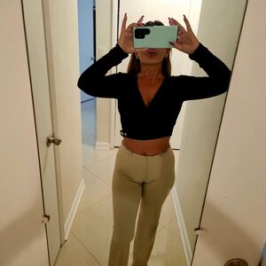 Bebe Black Long Sleeve Top